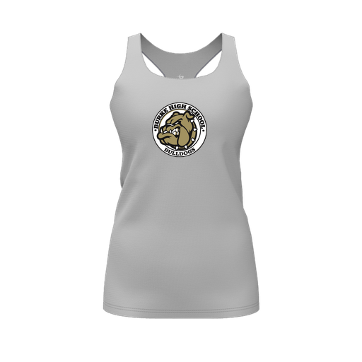 [FT0TRBGY-FYS-LOGO1] Decker Racerback Tank Top (Female Youth S, Gray, Logo 1)